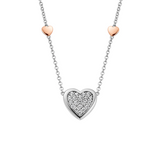 Clogau Forever Yours Silver Love Heart Necklace with Swarovski Zirconia