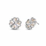 Clogau Tree of Life Silver Heart Two Way Stud Drop Earrings