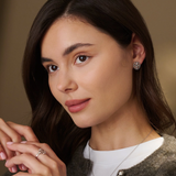 Clogau Tree of Life Silver Heart Two Way Stud Drop Earrings