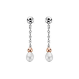 Clogau Nature's Wonder Silver Pearl Beachcomber Drop Earring Backs with Pearls
