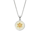 Clogau Nature's Wonder Sterling Silver Daffodil Pendant with Enamel