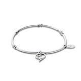 Clogau Paw Prints Silver Topaz Heart Affinity Bracelet SALE