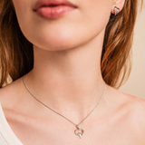 Clogau Paw Prints Silver Topaz Heart Pendant