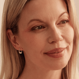 Clogau Past Present Future Silver Topaz Twist Hoop Earrings