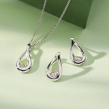 Clogau Past Present Future Silver Topaz Twist Hoop Earrings