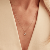 Clogau Past Present Future Silver Topaz Twist Necklace