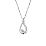 Clogau Past Present Future Silver Topaz Twist Necklace