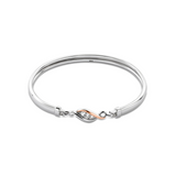 Clogau Past Present Future Silver Topaz Bangle