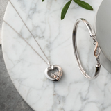 Clogau Past Present Future Silver Topaz Bangle