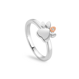 Clogau Paw Prints Silver Topaz Stacking Ring