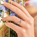 Clogau Sterling Silver Nature's Wonder Forget Me Not Band Ring