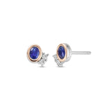 Royal Clogau® Sterling Silver Diana Stud Earrings with Sapphires & Swarovski® Zirconia
