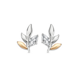 Clogau Royal Clogau Silver Topaz Leaf Stud Earrings