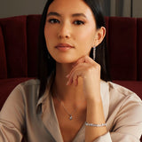 Clogau Royal Clogau Silver Topaz Leaf T-Bar Bracelet