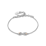 Clogau Gold Sterling Silver Tree of Life Infinity White Topaz Bracelet