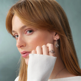 Clogau Tree of Life Silver Heart Hoop Earrings
