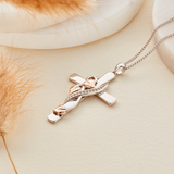 Clogau Tree of Life Silver Topaz Vine Cross Pendant