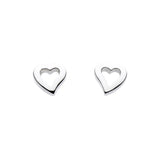 Dew Open Heart Stud Earrings