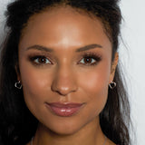 Kit Heath Love Silver Heart Fine Outline Hoop Earrings