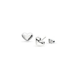 Kit Heath Love Silver Heart Stud Earrings