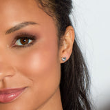 Kit Heath Love Silver Heart Stud Earrings