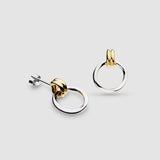 Kit Heath Bevel Unity Golden Drop Stud Earrings
