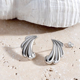 Kit Heath Océane Shell Echo Grande Stud Earrings