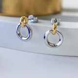 Kit Heath Bevel Cirque Link Stud Earrings
