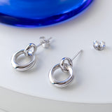 Kit Heath Bevel Cirque Link Stud Earrings