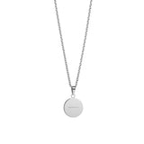 Bering Arctic Symphony Pale Blue Silver Round Necklace