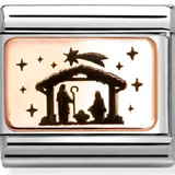 Nomination Classic Rose Gold Christmas Nativity Charm