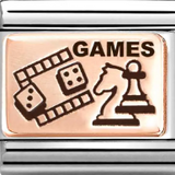 Nomination Classic Rose Gold Board Games Charm