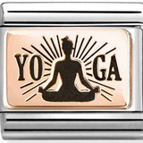 Nomination Classic Rose Gold Yoga Meditation Charm