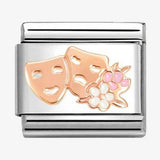 Nomination Classic Rose Gold Enamel Theatre Masks Charm