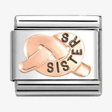 Nomination Classic Rose Gold Enamel Sisters Knot Charm