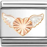 Nomination Classic Rose Gold Enamel Heart with Wings Charm