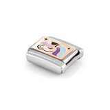 Nomination Classic Rose Gold Enamel Rainbow Unicorn Charm