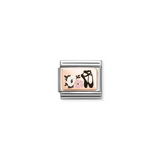 Nomination Classic Rose Gold Enamel Ballet Shoes with Flowers Charm