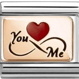Nomination Classic Rose Gold Enamel You & Me Infinity Heart Charm