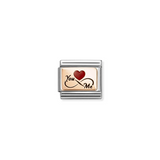 Nomination Classic Rose Gold Enamel You & Me Infinity Heart Charm
