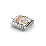 Nomination Classic Rose Gold Glitter Enamel Silver Elephant Charm