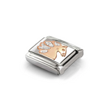 Nomination Classic Rose Gold Glitter Enamel Silver Unicorn Charm