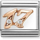 Nomination Classic Rose Gold CZ Number Seventeen Charm