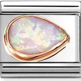 Nomination Classic Rose Gold Pink Opal Pear Shape Charm