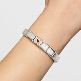 Nomination Classic Rose Gold Diamond Cut Star Red CZ Charm