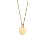 Bering Arctic Symphony Yellow Gold Mother of Pearl Heart Necklace SALE