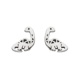 Dew Diplodocus Dinosaur Stud Earrings