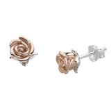 Dew Blushing Rose Stud Earrings