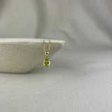 9ct Yellow Gold Lemon Quartz Oval Claw Set Pendant