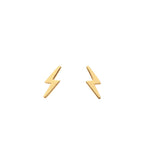 Dew Gold Plated Lightning Bolt Stud Earrings